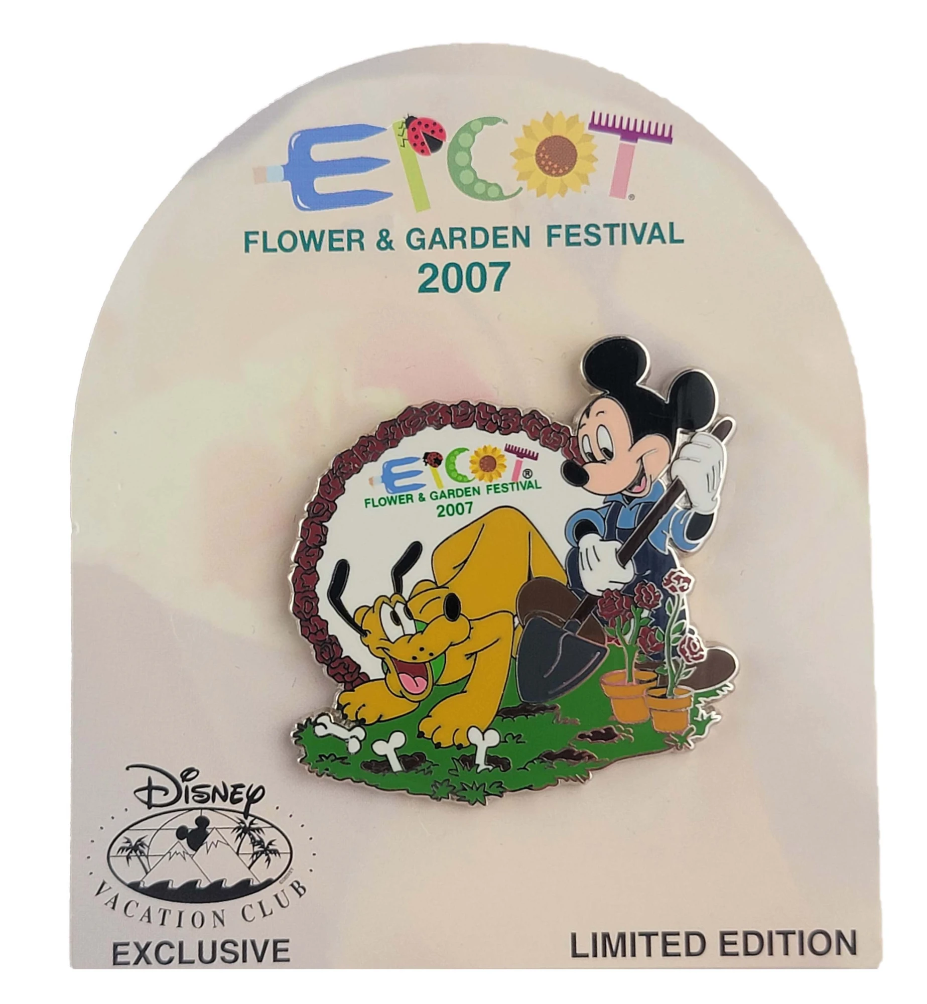 item Disney Pin - Disney Vacation Club - Epcot Flower and Garden Festival 2007 (Mickey and Pluto) 53680