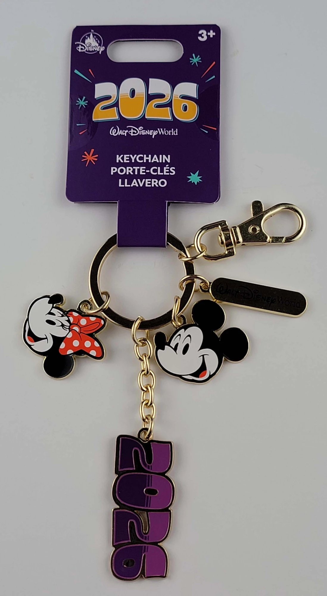 item Disney Parks Keychain - Dated 2026 Mickey and Minnie Mouse 72269 Keychain Dated 2026 Mickey Minne WDW.webp