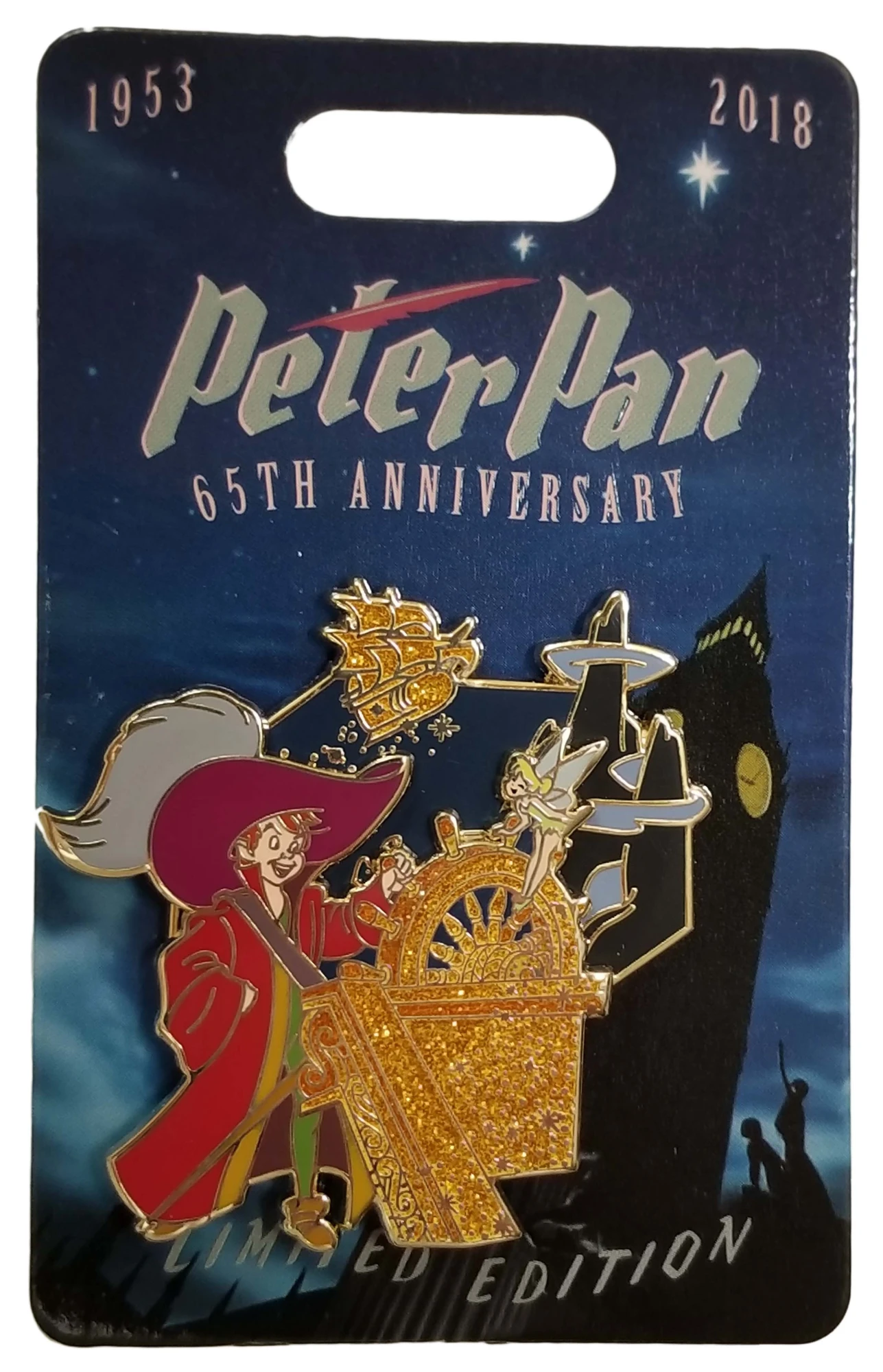 item Disney Pin - Peter Pan 65th Anniversary Collection - Peter Pan, Tinker Bell, and the Jolly Roger 126987.webp