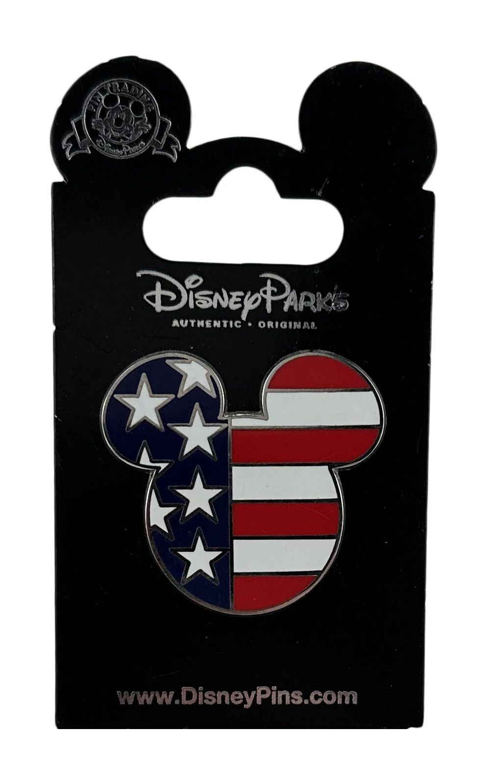 item Disney Pin - Mickey Head Icon - USA Flag 8447