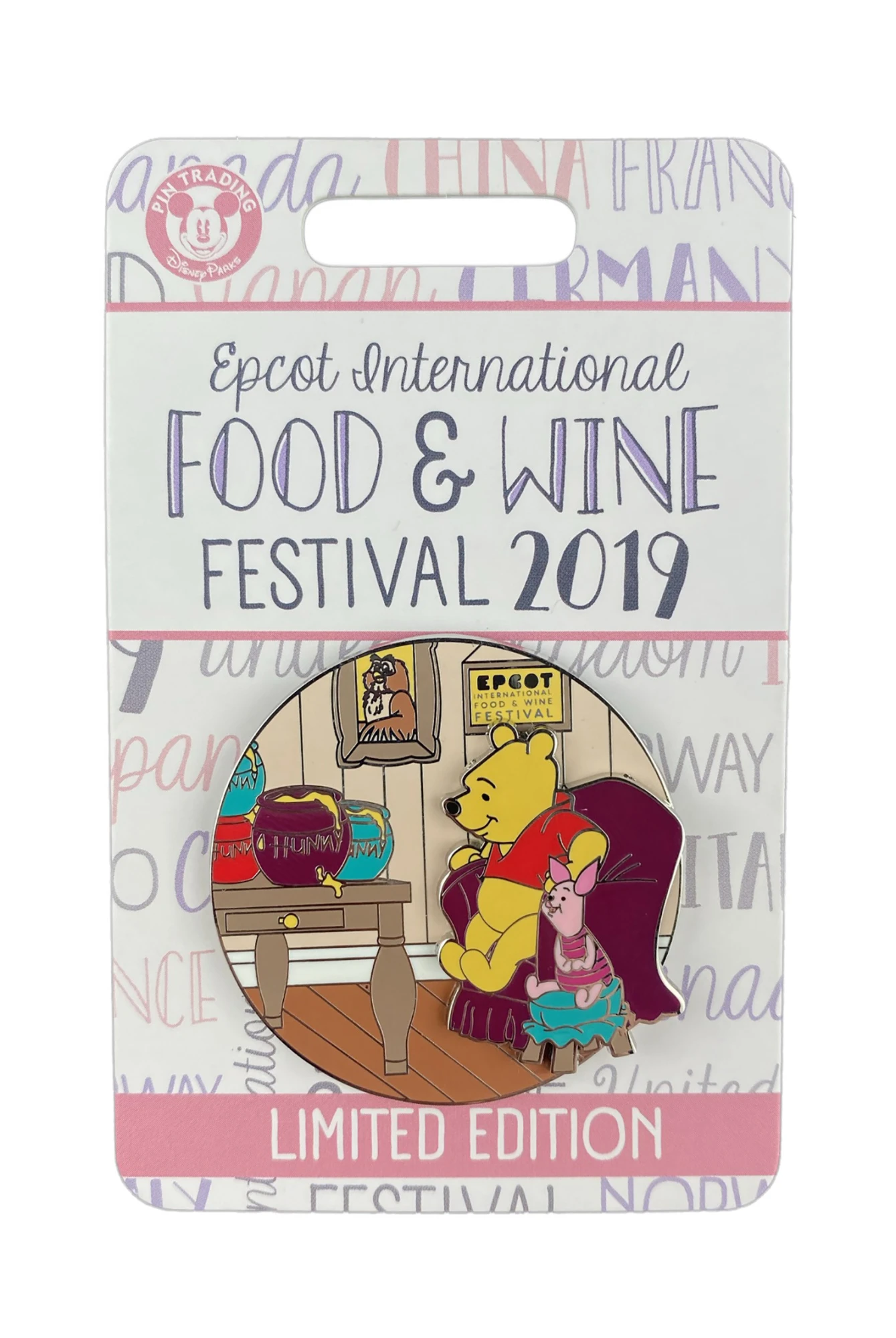 item Disney Pin - Epcot Food & Wine Festival 2019 - Winnie the Pooh and Piglet 136579 1