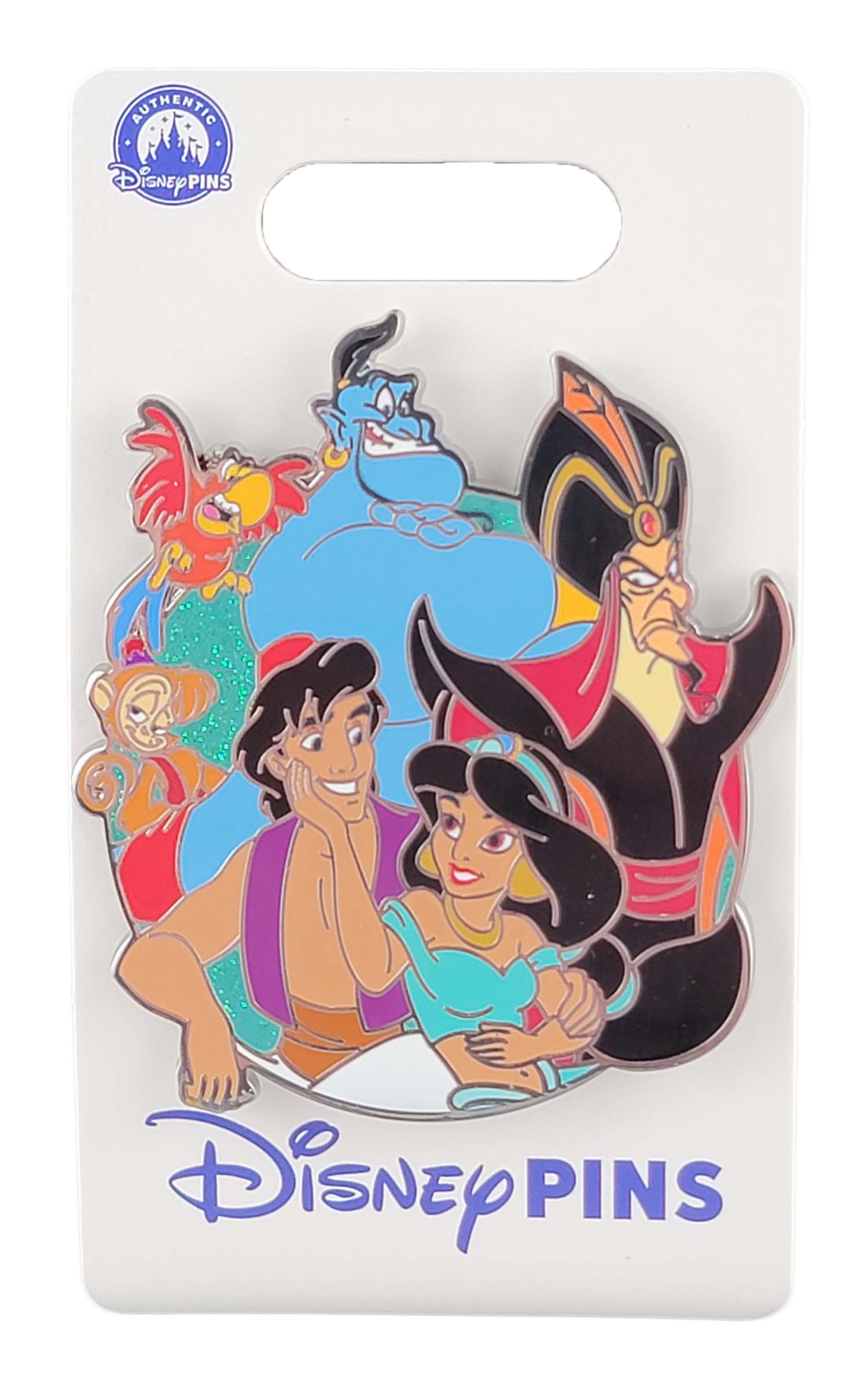 products Disney Pin - Character Cluster - Aladdin - Jasmine, Genie, Jafar, Lago, and Abu
