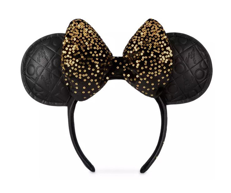 products Disney Parks - Minnie Mouse Ears Headband - Walt Disney World 50th Anniversary - Black and Gold