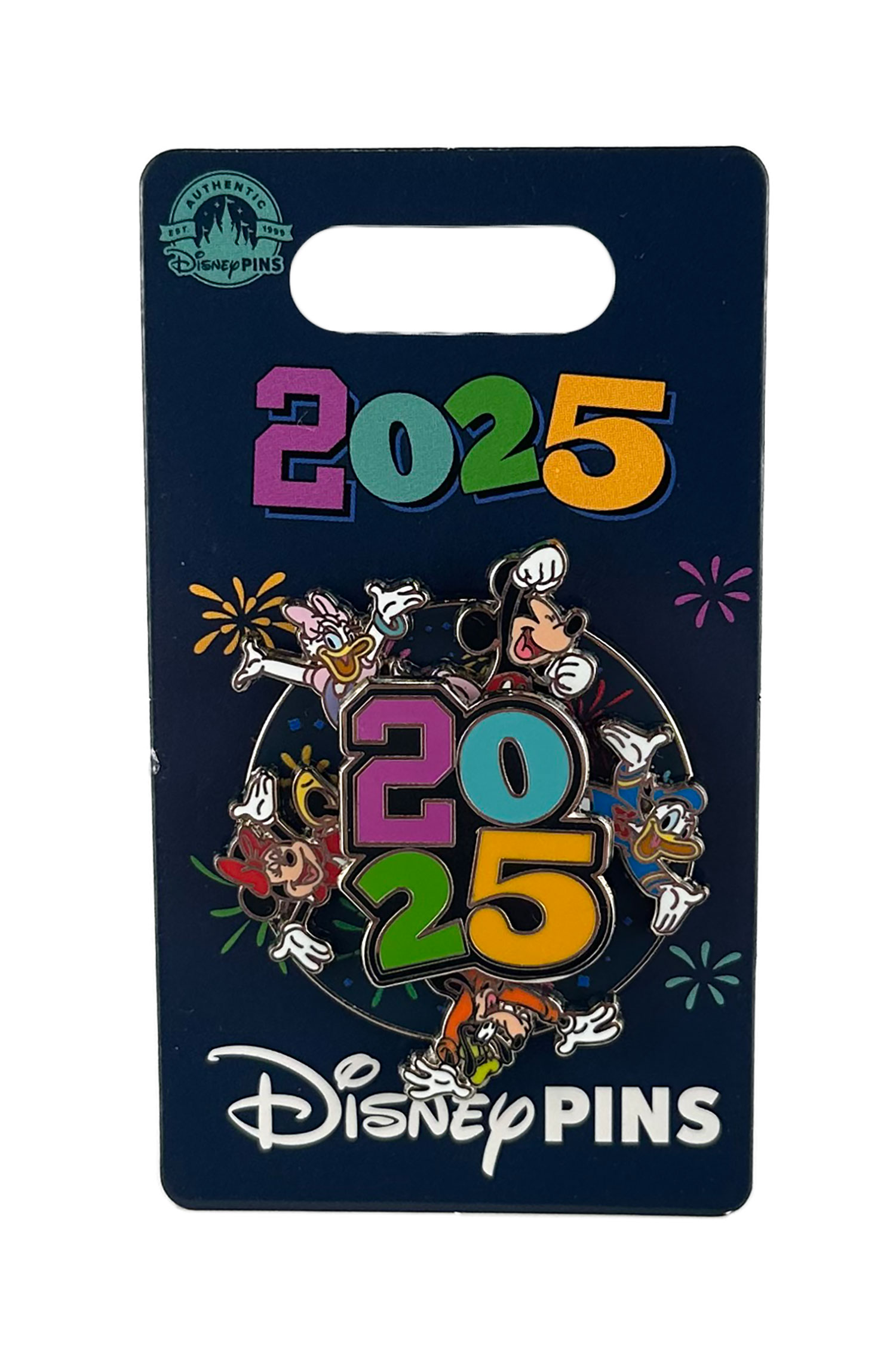 products Disney Pin - Parks Dated 2025 - Mickey Mouse and Friends - Minnie, Donald, Daisy, Goofy, and Pluto - Spinner