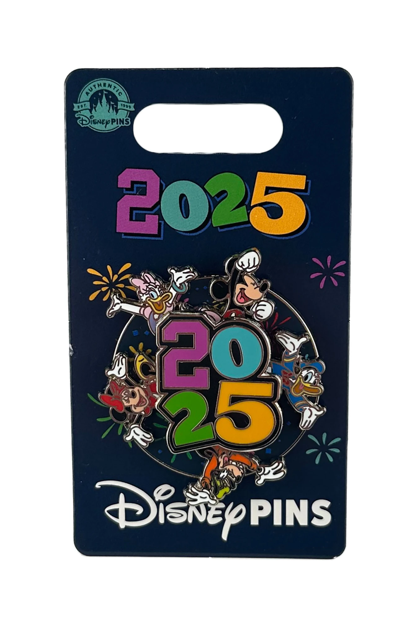 products Disney Pin - Parks Dated 2025 - Mickey Mouse and Friends - Minnie, Donald, Daisy, Goofy, and Pluto - Spinner