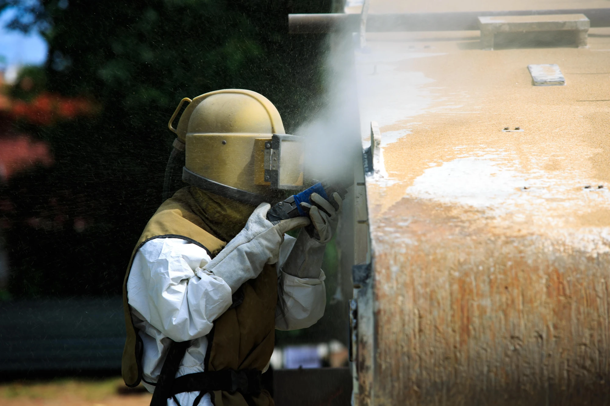 Image: Sandblasting services by Pops Industrial Coatings of Central Florida