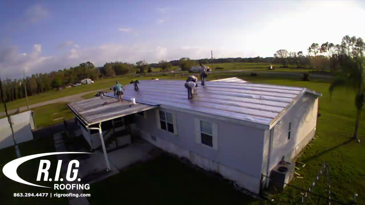 Video: Mobile Home Metal Roof Replacement by RIG Roofing in Lakeland, FL