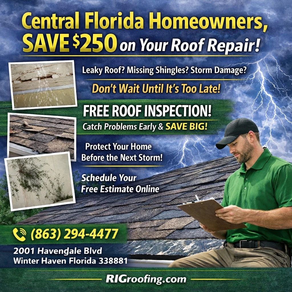 Image: RIG Roofing Promotion for $250 Dollars Off Any Roof Repair