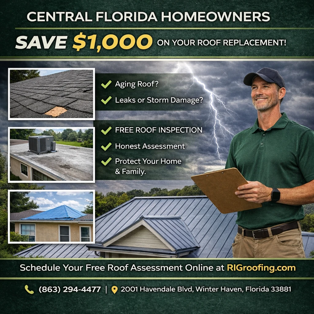 Image: RIG Roofing Promotion for $1000 off a Roof Replacement