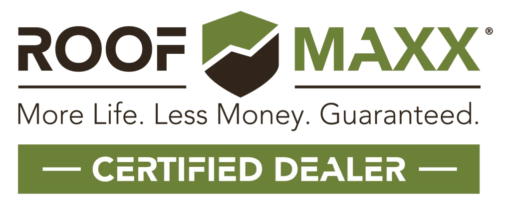 Logo: Roofmaxx Certified Dealer Installer - Roof Rejuvenation