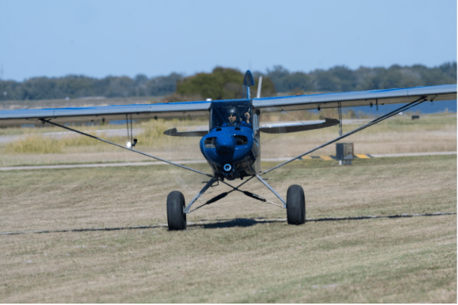Photo credit: Kelly Qualls. Brain Steck in Scooter (#221)2020 American Legend Aircraft
