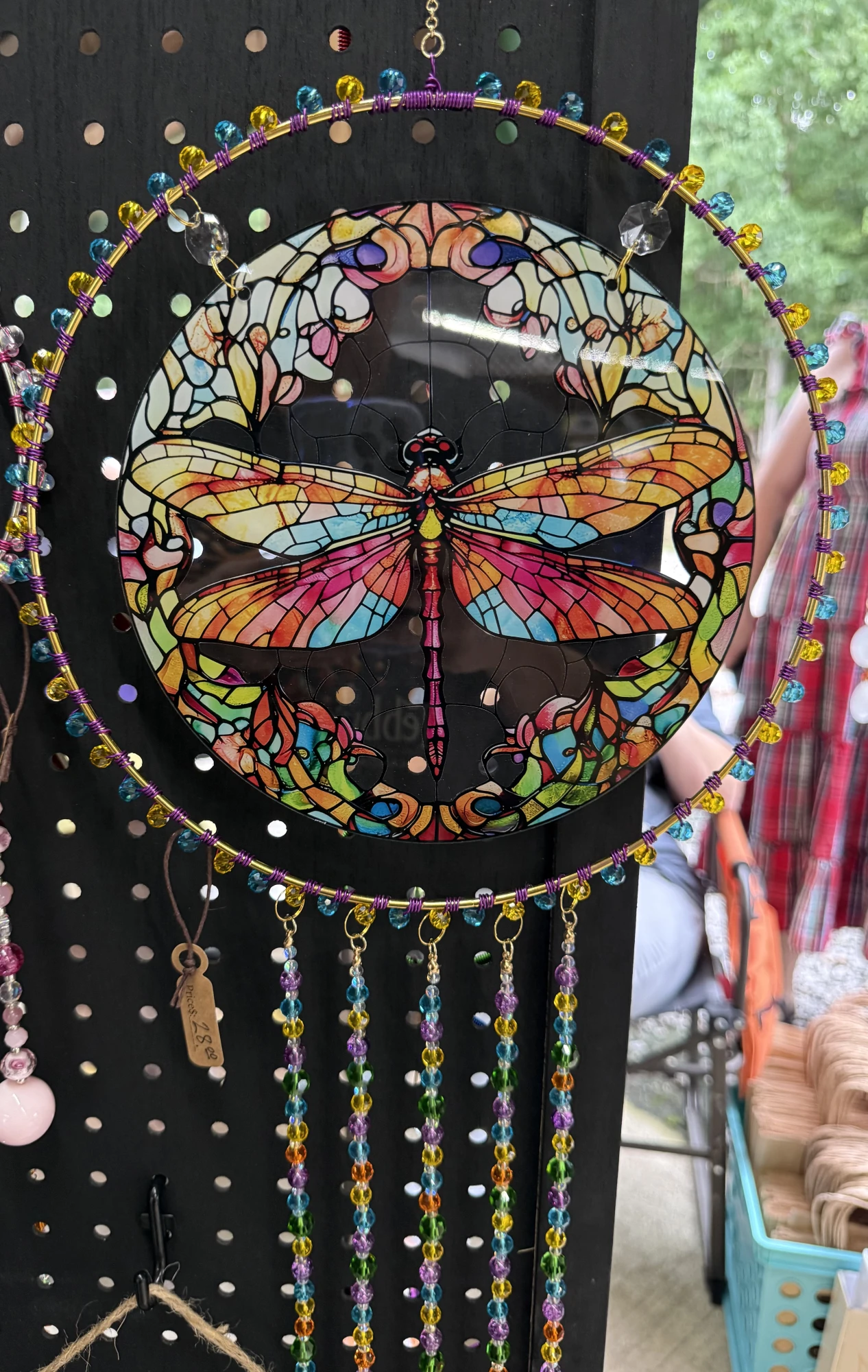 item Acrylic Suncatcher with glass beads DRAGONFLY IMG_4322.webp