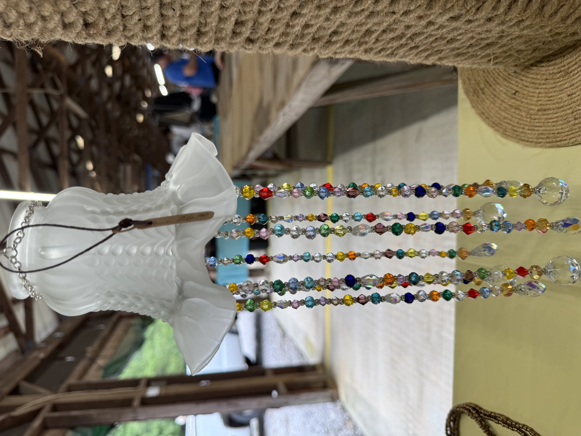 item Upcycled fan globe multicolored glass beads IMG_4304.webp