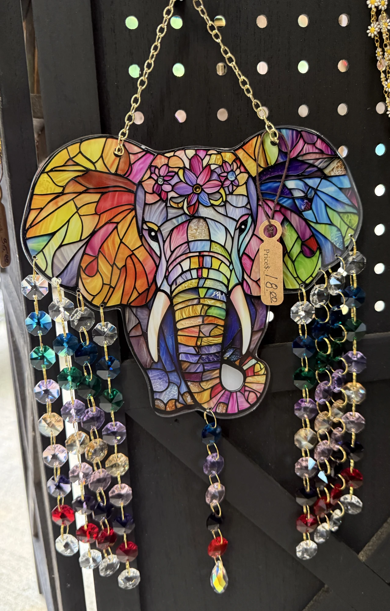 item Acrylic Suncatcher with glass beads ELEPHANT IMG_4336.webp