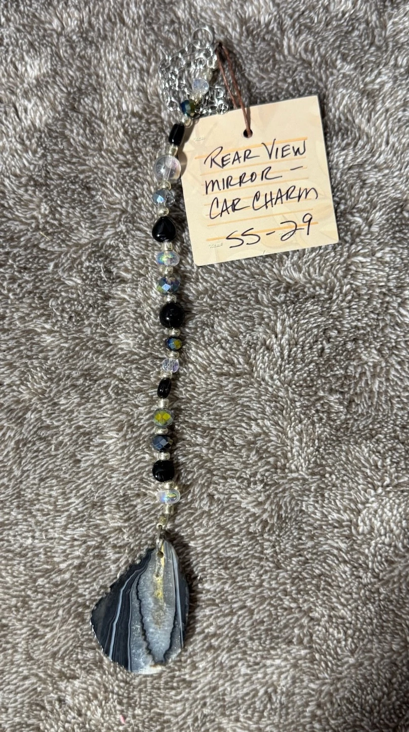 item AGATE SUNCATCHER: black agate, black, clear beads ss-29.webp