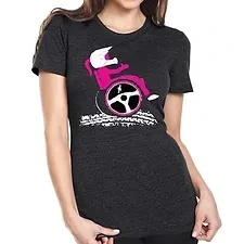products Ladies' Black Wheel With Me T-Shirt