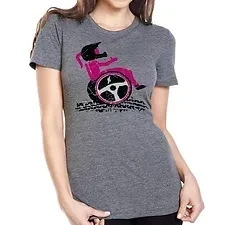 products Ladies' Gray Wheel With Me T-Shirt