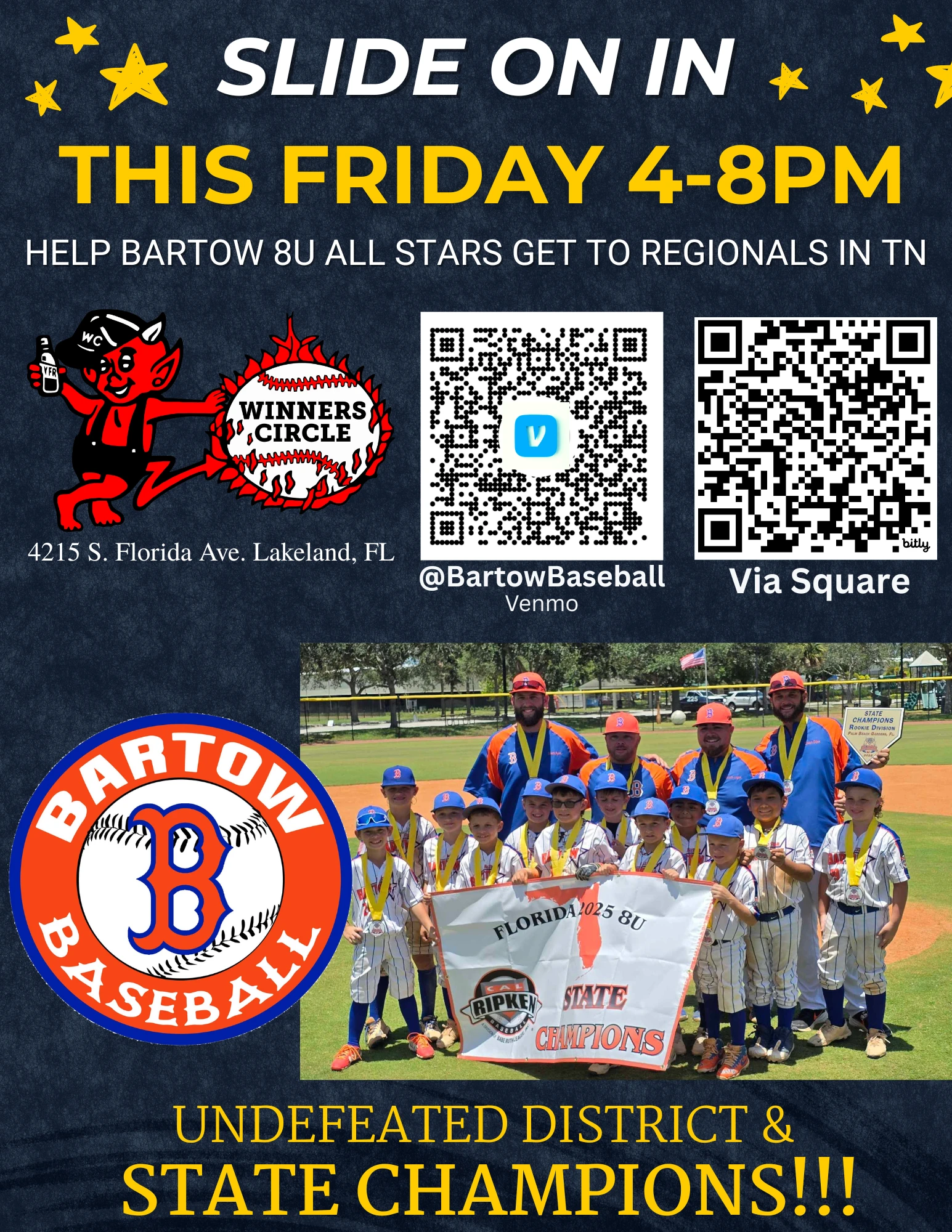 Image: Bartow Youth Baseball 8U All Stars Regional Fundraiser